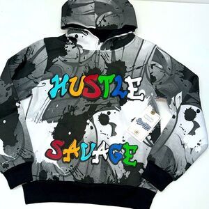 🔥Brooklyns best SAVAGE  kids boys sweater hoodie Sz 10 New